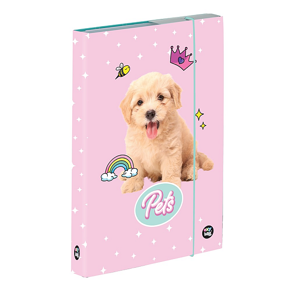 OXYBAG kutyás füzetbox A5 – Pink Pets