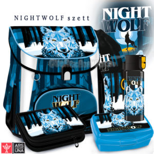 Ars Una farkasos iskolatáska 5 részes SZETT Nightwolf
