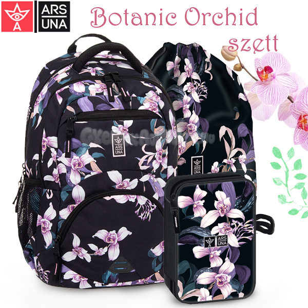Ars Una iskolatáska hátizsák SZETT – Botanic Orchid